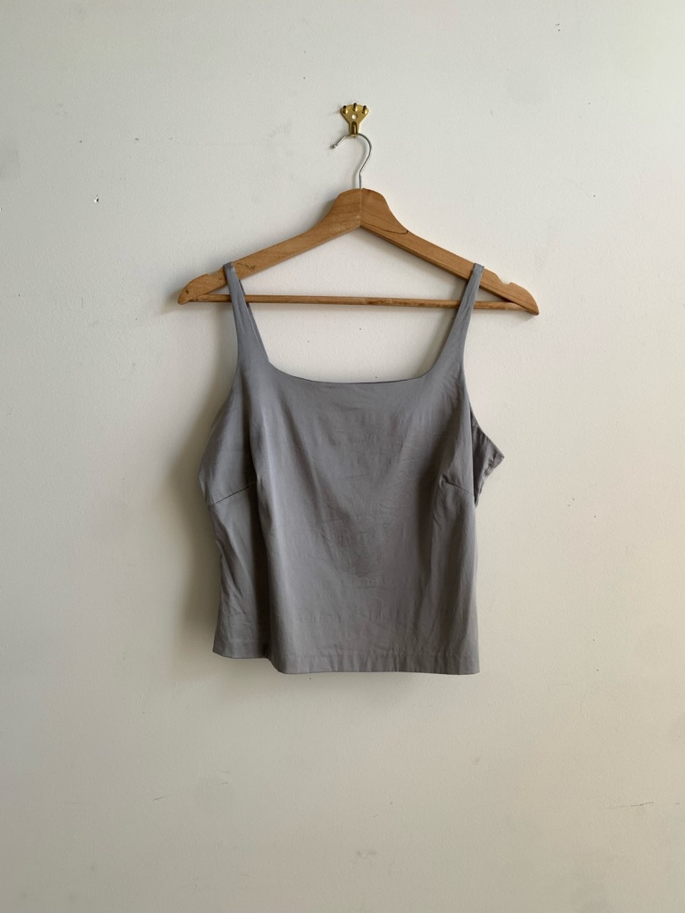 90’s Silk Blend Gray Scoop Neck Tank Top